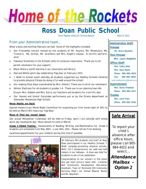 Attendance Mailbox - Option 2 - Ross Doan Public School