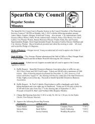 Spearfish City Council Regular Session Minutes - City of Spearfish