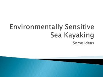 A10 Environmentally Sensitive Sea Kayaking - Canoe England