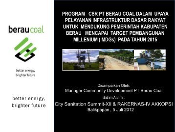 Program CSR PT BERAU COAL