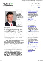TEUTLOFF-Newsletter Nr. 1 vom 28.11.2012