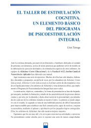 el taller de estimulación cognitiva. un elemento ... - Familia Alzheimer