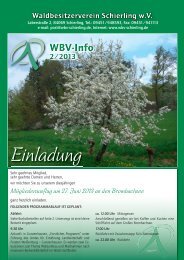 WBV-Info 2-2013 - Waldbesitzerverein Schierling wV