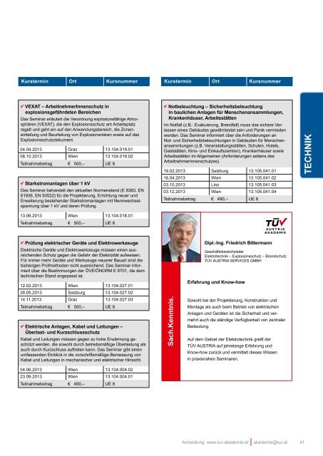 Download PDF Kursprogramm 2013 - TÜV Austria Akademie