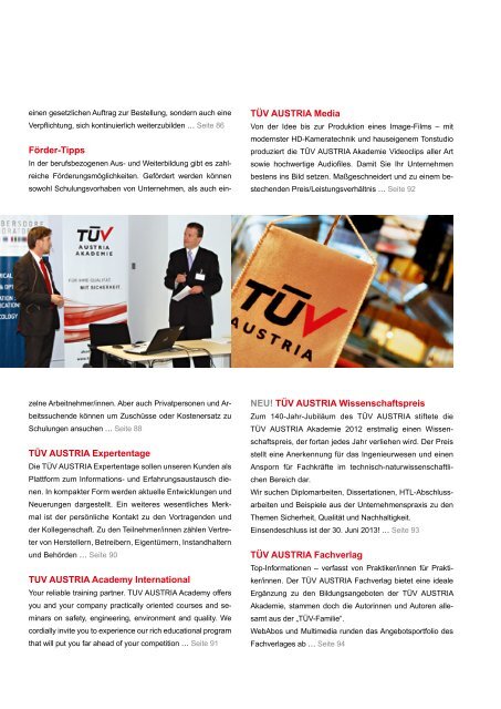 Download PDF Kursprogramm 2013 - TÜV Austria Akademie