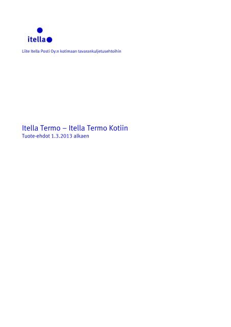 Itella Termo – Itella Termo Kotiin