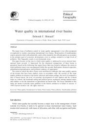 Water quality in international river basins