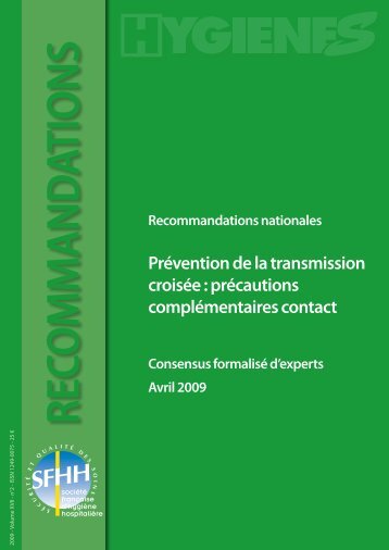 Prévention de la transmission croisée : précautions ... - CCLIN-EST