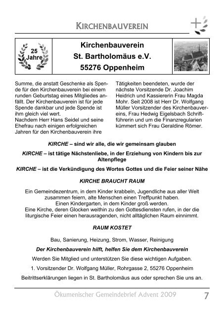 Ökumenischer Gemeindebrief Advent 2009 - Evangelische ...