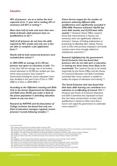 BROMLEY BRIEFINGS PRISON FACTFILE - Prison Reform Trust