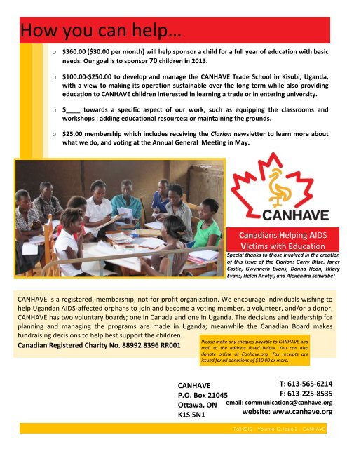 Vol 12(2) - CANHAVE Children's Centre