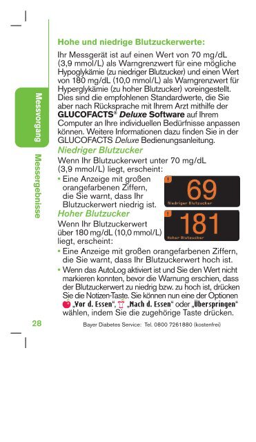 BEDIENUNGSANLEITUNG - Bayer Diabetes Care