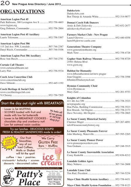 46 New Prague Area Directory / June 2013 - New Prague Times