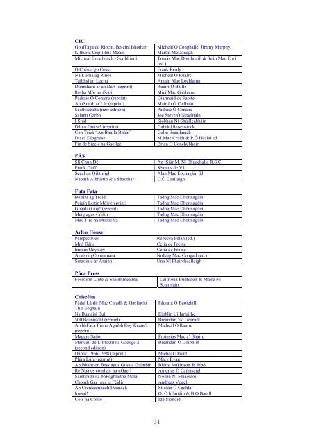 The North / South Language Body Annual Report & Accounts 2009