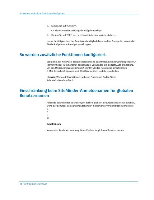 CA IdentityMinder - Konfigurationshandbuch - CA Technologies