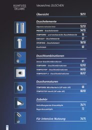 Duschkombinationen, Brauseköpfe sowie ... - Kuhfuss Delabie