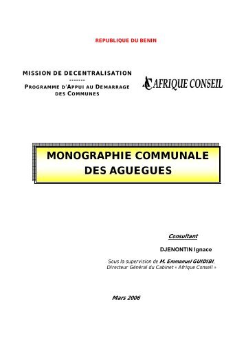 monographique de la Commune des Aguégués - Association ...