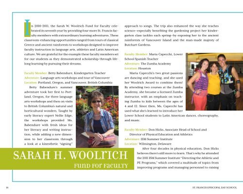 2010–2011 Annual Report - St. Francis Episcopal Day School