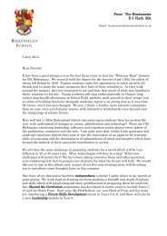 Headmaster's End of Term Letter - Birkenhead School