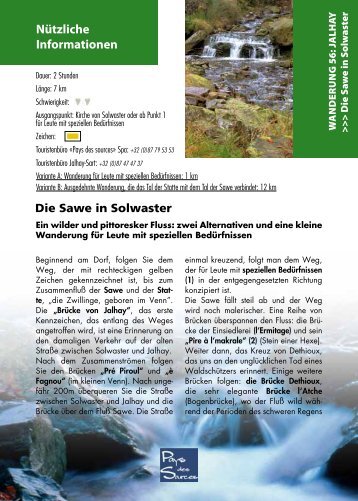 Wanderung 56 : La Sawe à Solwaster