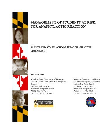 Management of Students at Risk for Anaphylactic Reaction
