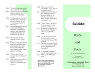 Suicide: Myths and Facts - St. Thomas Aquinas College