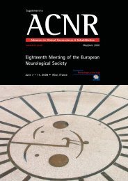 Eighteenth Meeting of the European Neurological Society ACNR