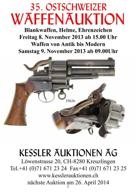 Katalog der 35. Ostschweizer Waffenauktion - Kessler Auktionen ...