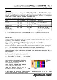 Ancillary Timecode (ATC) gemäß SMPTE 12M-2 - Alpermann+Velte