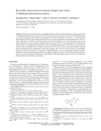 Reversible Interconversion between Singlet and Triplet 2-Naphthyl ...