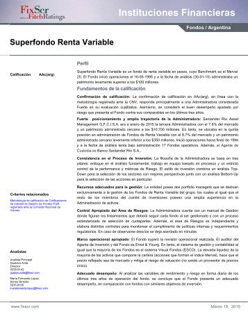 Superfondo Renta Variable - Banco Santander RÃ­o