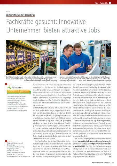 Ausgabe 06/2013 - Wirtschaftsjournal