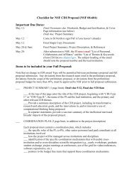 Checklist for NSF CDI Proposal (NSF 08-604) Important Due Dates ...