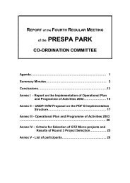 Fourth Regular Meeting of the Prespa Park Co-ordination Committee
