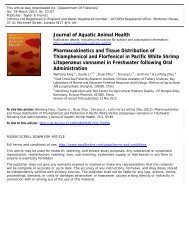 Journal of Aquatic Animal Health