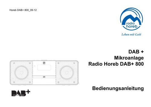 Bedienungsanleitung Radio Horeb DAB+ 800 - Sankt Lukas ...