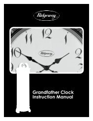 Grandfather Clock Instruction Manual
