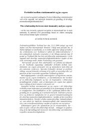 Forholdet mellem statsimmunitet og jus cogens The ... - Juridisk Institut