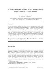 A finite difference method for 3D incompressible flows in ... - LMEE