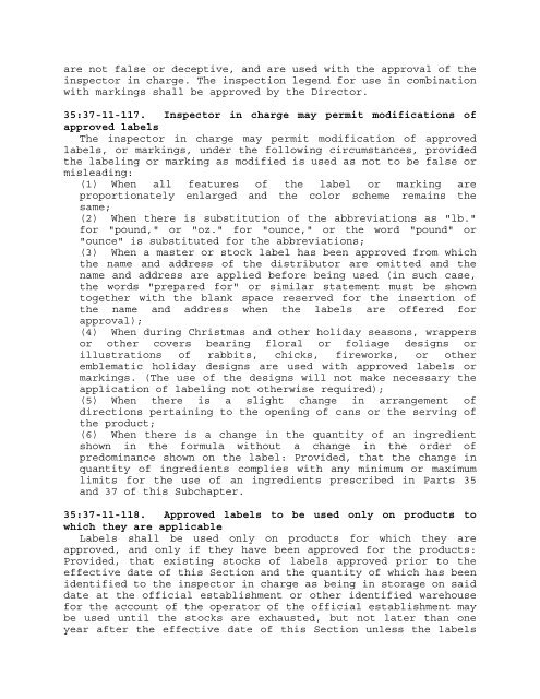 Food Safety Rules-TITLE 35. CHAPTER 37. Subchapter 11-Exotic ...