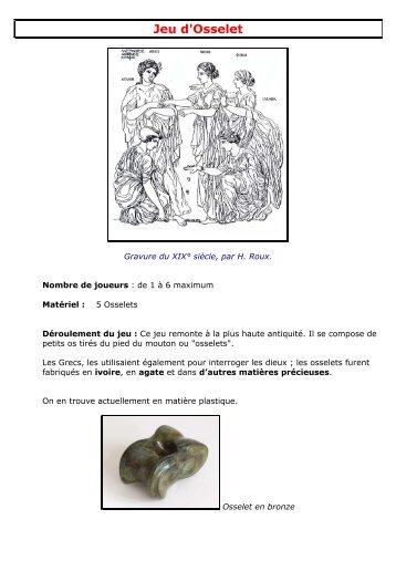 Jeu des osselets