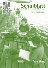 als PDF - Rudolf Steiner Schule Schaffhausen