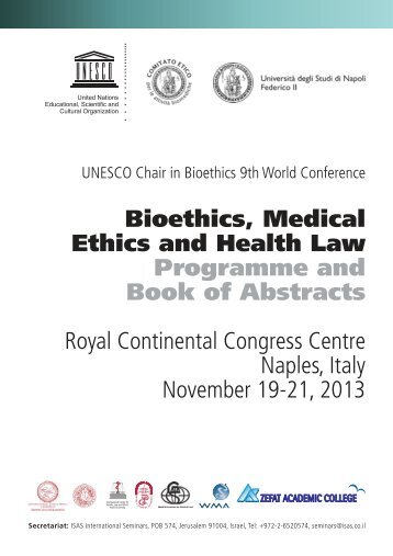 UNESCO Chair in Bioethics - Università degli studi di Napoli L ...