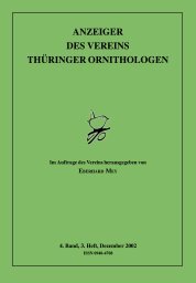 anzeiger des vereins thüringer ornithologen -  Verein Thüringer ...