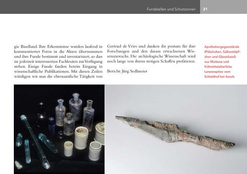 Jahresbericht 2012 - Archäologie Baselland - Kanton Basel ...
