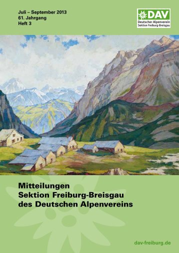 3. Quartal 2013 - Deutscher Alpenverein Sektion Freiburg im Breisgau