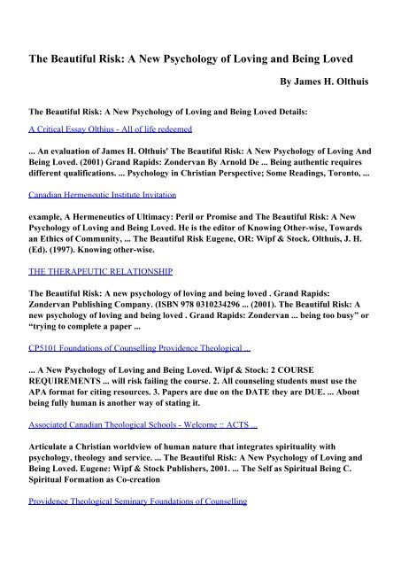 Download The Beautiful Risk A New Psychology Of Loving And Download The Beautiful Risk A New Psychology Of Loving And