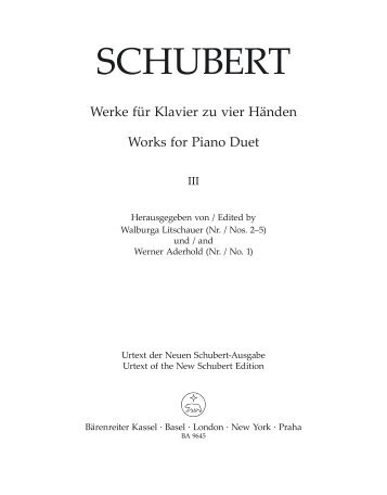 SCHUBERT - Bärenreiter Verlag