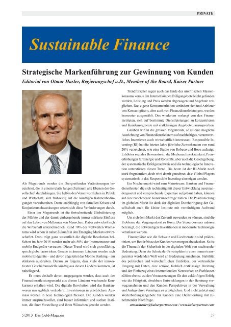 ETFs für die Vorsorge - Private Magazin