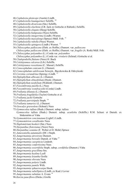 The Hornwort and Liverwort Atlas of Romania